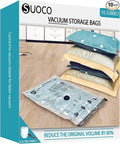 Vacuum Storage Bags with Electric Pump, Compression Packing Bags for Travel Luggage, Space Saver for Clothing Clothes Bedding Blankets Pillows, 10 Jumbo
