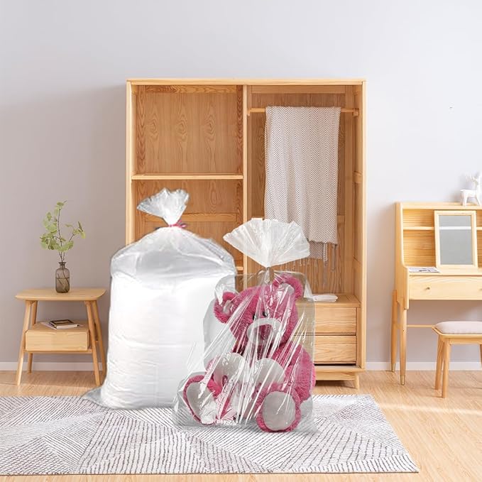 Giant Clear Plastic Bags 55 x 63 Inch Large Storage Bags for Garage, Furniture, Luggage, Home Appliances, Kids Toys, Equipments, Industry or Agriculture Use and More (10 pack)