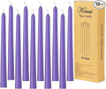 KONNI 0.87×10 Inch Violet Taper Candles, Unscented and Smokeless Tall Candlesticks, 10 Pack Tapered Candles with Cotton Wicks, Long Burning, Ideal for Weddings, Dinner Parties, and Home Décor