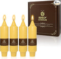 Beeswax Taper Candles 5 inch Natural Beeswax Taper Candlesticks 4 PCS Short Candle Smokeless Tapered Candle for Dinner Party Decoration Gift - 8 Hour Burn Time