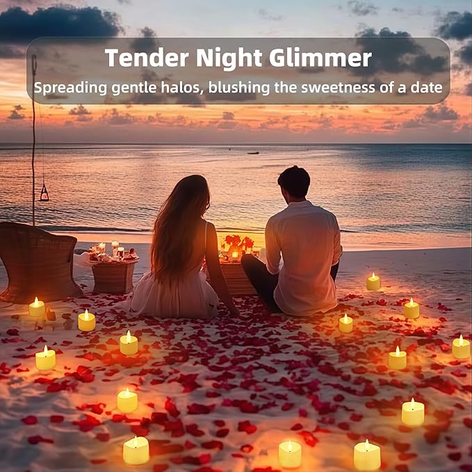 Rechargeable LED Flameless Candles, 2/4/6/8H Electric Votive Candles, 9PCS Battery Operated Tealights with Timer for Christmas, Wedding, Home Decor(USB-C Charging Cable Included)