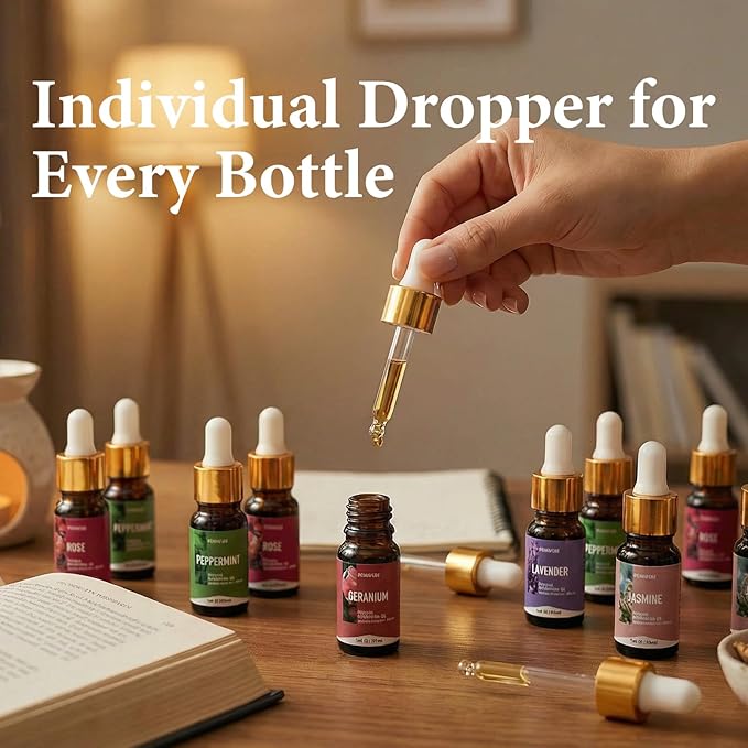 20 Pcs Essential Oil Set - Essential Oils Gift Set Perfect for Diffuser, Massage,Soap, Candle Bath Bombs Making, 20x5 ML