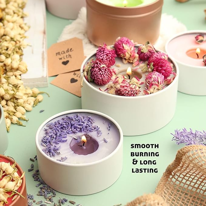 CraftBud 108 Piece DIY Soy Candle Making Kit for Adults & Kids, Include 12.4Oz Soy Wax, Wax Melter, Wicks, Dyes & More