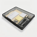 Metal Mesh Desk Organizer, Turn in Trays for Classroom School, Paper Letter Storage Basket for Teacher Office Home, and Storage Containers for Gift Wrap, and Crafts (2 Pack Black)