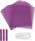 MECCANIXITY Beeswax Candle Making Kit,8x8 Inch 10pcs Purple Beeswax Candle Sheets with 1pcs Cotton Wick for DIY Craft Gift Making