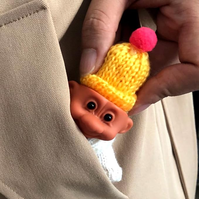 HUMWE 2 Pack Cute Troll Dolls Lighter Case Silicone Funny Mini Dolls Lighter Sleeve with Sweater &Hat for 3.2in Regular Lighter (Lighter not Included) (Pink & White)
