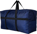 YiKitHom Extra Large Storage Duffle Bag with Zippers and Handles, Big Foldable Duffle Bag for Travel Blue 80L