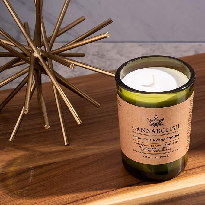 Cannabolish Smoke Odor Eliminating Candle, 7 oz, Natural Ingredients (Pack of 2)