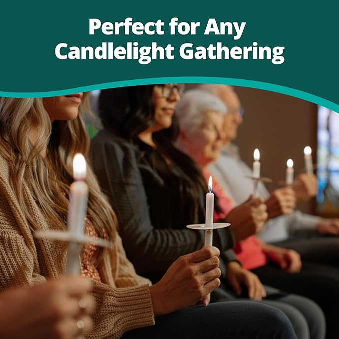 Concordia Supply Church Candles for Candle Light Service Vigil - 5.75" x 1/2" Bulk White Candles for Memorial, Congregational, Shabbat, Wedding, Communion, Baptism & Christmas Ceremonies - Box of 1000