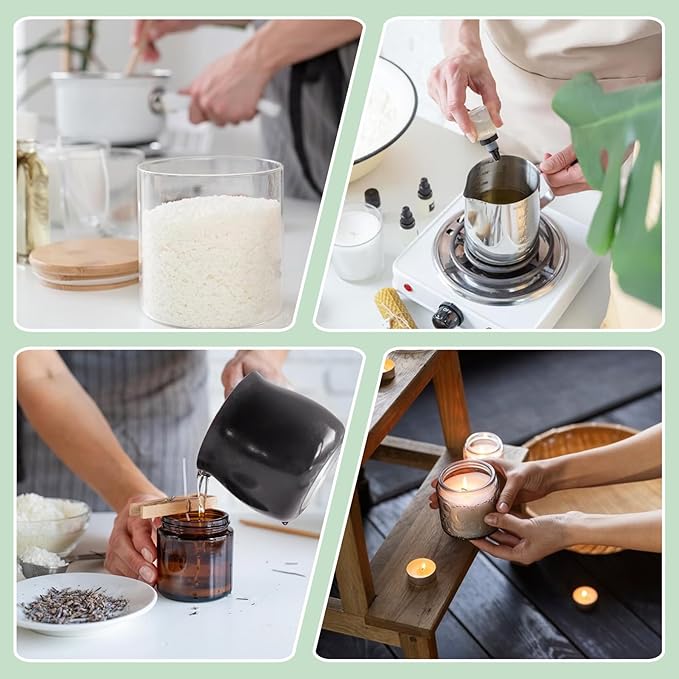 100% Natural Soy Wax Flakes for Candle Making, Eco-Friendly,Farm-Sourced, No Additives, Clean Burning, DIY Candle Supplies, Safe and Pure, 5 LBS