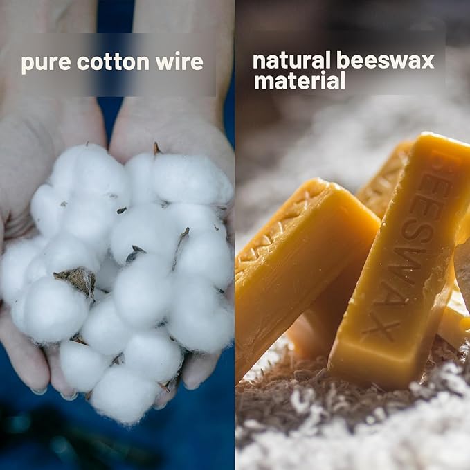 6.1 Inch 100% Pure Nature Meditation Bees Waxs Candles 50pcs-30min Burn Time-High Qualiy Dripless and Smokeless for Birthday Prayer Dinner Church Christmas Hanukkah
