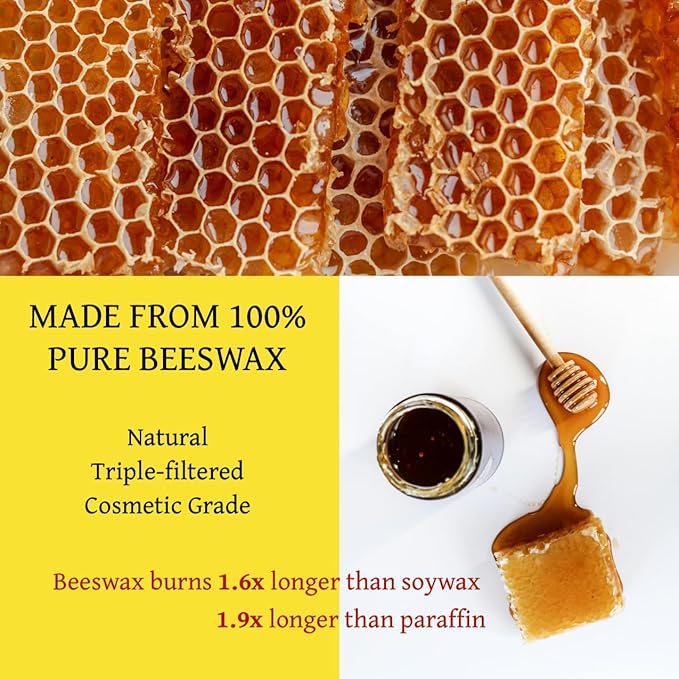 RUTH & ROSE | Maison Fig | 100% Beeswax Scented Candles for Home, 8oz, +65 Hours Burn Time, Aromatherapy Non Toxic Candles, Gift for Women & Men, Perfect for Travel or Gifting