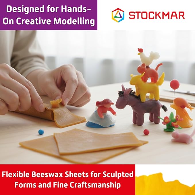 STOCKMAR Bundle Modeling Beeswax - 3 Pieces Natural Color - Waldorf Wax