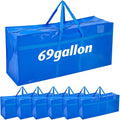 Windyun 4 Pack 69 Gallon Extra Large Moving Bags XXL Heavy Duty Storage Bag with Strong Zipper Handle Jumbo Big Tote Box Foldable for College Dorm Travel Clothes Duffle Blanket Pillow(Blue)