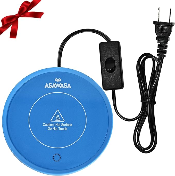 ASAWASA Smart Candle Warmer for Large Jar, Coffee Mug Warmers, with Gravity Switch Auto Shut-On/Off, Safely and evenly Release The Aroma, Keep The Drink at a Pleasant Temperature, A Thoughtful Gifts