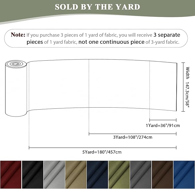 Foreate Waterproof Canvas Fabric by The Yard 600D Fade & UV Resistant Indoor Outdoor Oxford Fabric 58” W Upholstery Polyester Material for Patio Chairs Tent Camping DIY, 3 Yard Silver Gray