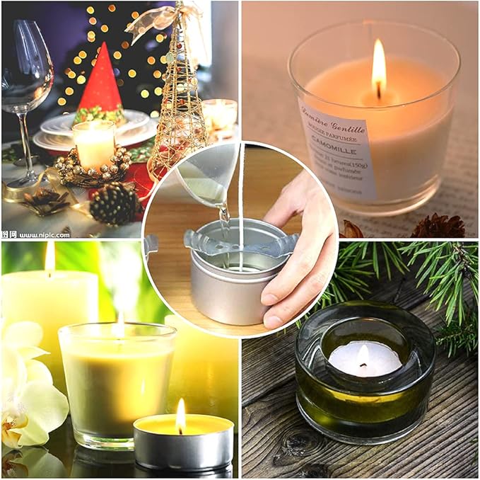 2PCS Candle Making Pouring Pot With Long Spoons, Wax Melting Measuring Cups, Stainless Steel Pitcher With Dripless Spout (600ml, 900ml)