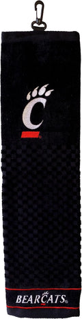 Team Golf NCAA Cincinnati Bearcats Embroidered Golf Towel Embroidered Golf Towel, Checkered Scrubber Design, Embroidered Logo
