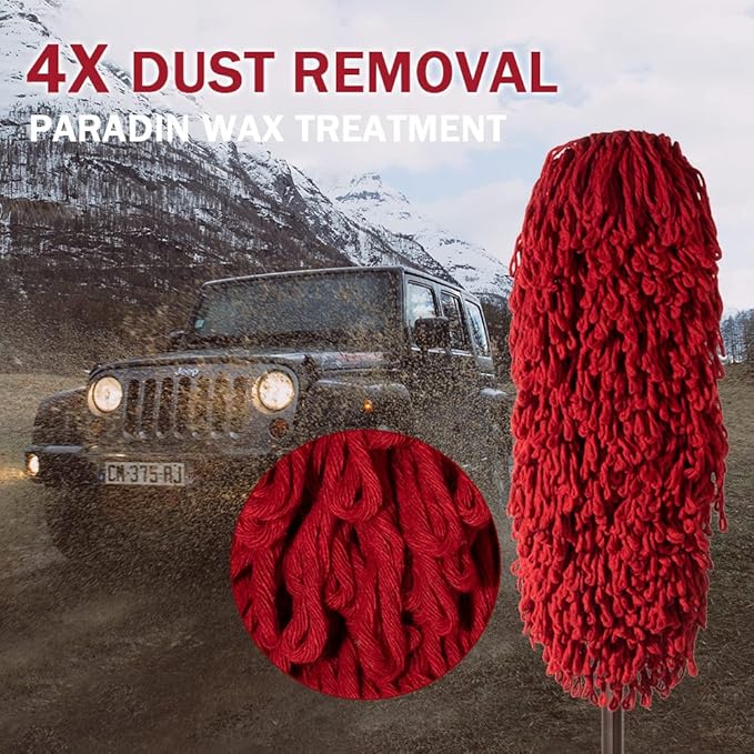 Car Cleaning Supplies Duster, Exterior Scratch Free, Soft Brush Kit for Truck SUV RV Motorcycle, Wax Cotton Hair, Extendable Handle, Car Feather Duster No Lint, Gifts for Men Women