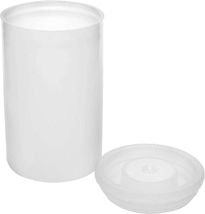 EISCO 500 Pack - Empty Film Canisters, 2 x 1.25 - Tight Sealing Lid - High Density Polyethylene Labs