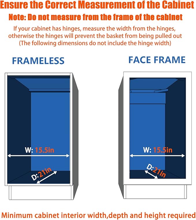 ROOMTEC Pull Out Cabinet Organizer, Cabinet Pull Out Shelves 14" W x 18" D, Heavy Duty Cabinet Drawers Slide Out Kitchen Cabinet Organizers Storage Shelf