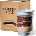 M&SENSE Cappuccino Coffee Scented Candles, Soy Wax 16.2oz 100 Hours Long Lasting Clean Burn, Large Fall Candle for Kitchen, Holiday Aromatherapy Gifts for Coffee Lovers, Cozy Winter Home Decor
