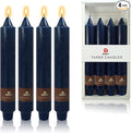 Navy Taper Candle 9 Inch Long Candlesticks Unscented Dripless Tapered Candle Set for Home Decor Wedding Party Dinner Candles, 4 Pack