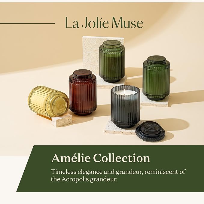 LA JOLIE MUSE Yuzu & Neroli Blossom Candles, Scented Candle Gifts for Women&Men, Natural Soy Candles, Long Burning Luxury Jar Candle, 11oz