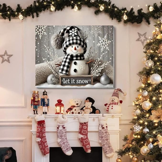 TCDZMYGS Christmas Paint by Numbers Kit for Adults Beginner,Winter Snowman Paint by Number Kits with Frame,DIY Acrylic Oil Painting by Numbers for Home Wall Decor 9.5 x 11.8 inch