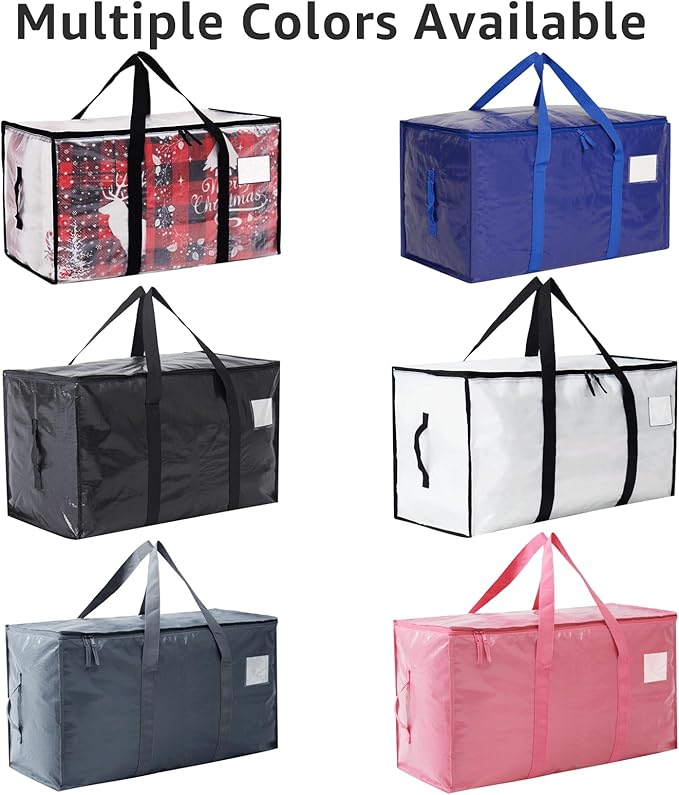 Moving Bags Heavy Duty Extra Large, Moving Boxes, Moving Supplies Essentials,Storage Bins with Lids, Plastic Packing Totes, Storage Bags for Clothes with Handles & Zippers(Pink, 6 Pack)