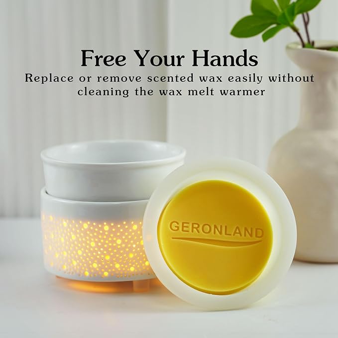Wax Melt Warmer with Timer (PTC Heating) Upgraded Version Ceramic 3-in-1Burner Electric Candle Warmer for Scented Wax Melter Home Fragrance and Auto Shut Off Home Aromatherapy