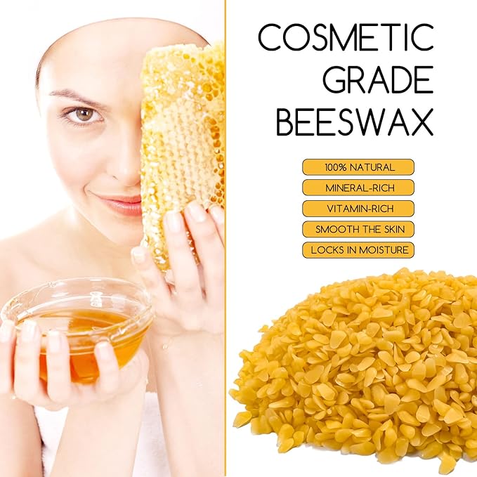 TRINIDa Yellow Beeswax Pellets 5LB(80 oz), Organic Bees Wax Pellets for DIY Candles, Beeswax for Candle Making, Skin, Body, Face, and Hair Care, Lotions, DIY Creams, Lip Balm and Soap Making