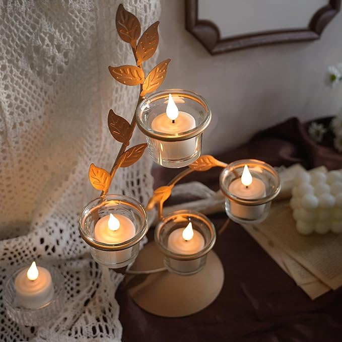 Daord Flameless Rechargeable Tea Lights with Remote Timer Battery Operated Realistic LED TeaLight for Home Wedding Table Halloween Centerpieces Decor (6pcs,with Charging Station)
