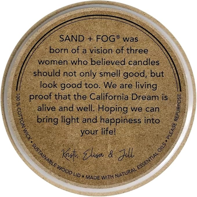 Sand + Fog Scented Candle - Winter Pine – Additional Scents and Sizes – 100% Cotton Lead-Free Wick - Luxury Air Freshening Jar Candles - Perfect Home Decor – 12oz …