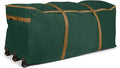 Covermates Keepsakes Christmas Tree Rolling Cinch Bag – Heavy-Duty Polyester Holiday Storage with Wheels, Reinforced Handles & Cinch Straps – Durable Christmas Tree Storage Solution, Green