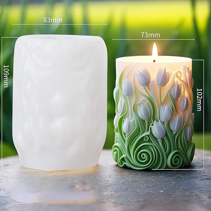 Rose Ball Flower Soap & Candle Mold - Silicone 3D Molds for Candy & Home Decor - Resin Casting & Making Molds