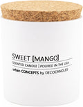 Urban Concepts by DECOCANDLES - Sweet Mango - Highly Scented Soy Candle - Long Lasting Tropical Aroma - Hand Poured in USA (9 Oz. Cork)