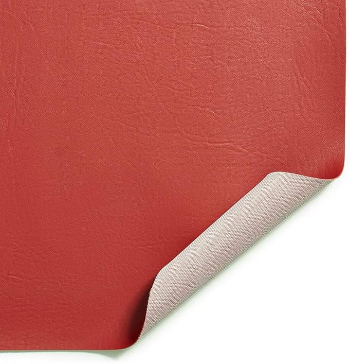 Ottertex Vinyl Fabric Faux Leather Pleather Upholstery 54" Wide by The Yard (5 Yard, Burgundy)