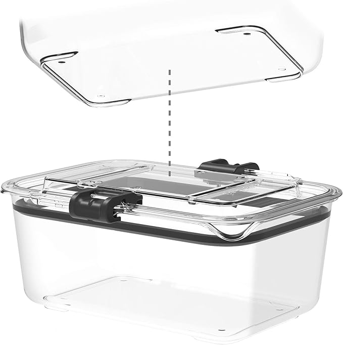 Prepara Latchlok 13 Cup Tritan Food Storage Container, Clear