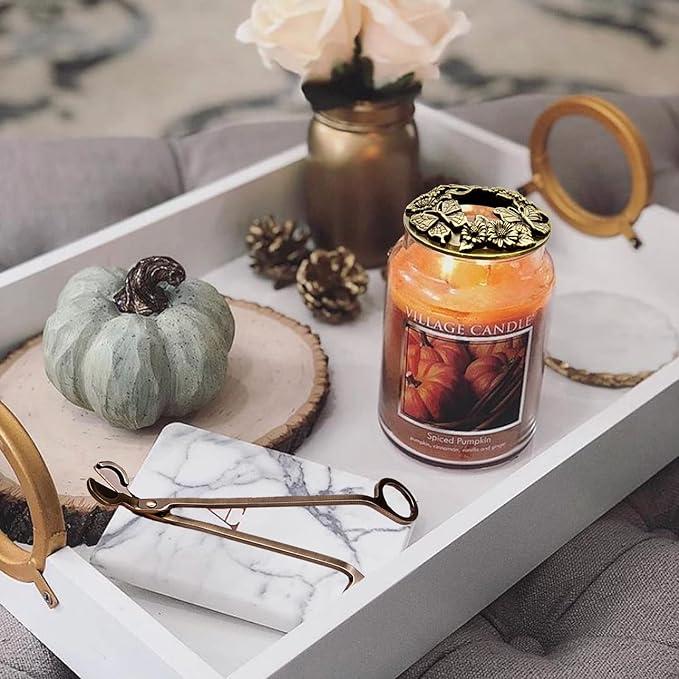 DORAFO 5 in 1 Candle Accessory Set Including Wick Trimmer、Candle Topper、Candle Snuffer、Wick Dipper Staniless Steel Candle Care Kit with Gift Package for Gifts - Bronze