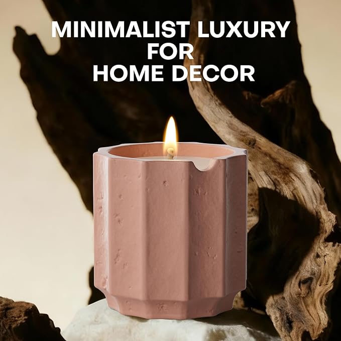 Scented Candles Set for Home, Natural Soy Wax Candle Gift, Non-Toxic Cement Jar Candles, Luxury Aromatherapy for Stress Relief, Highly Scented, Gifts for Women and Men (Lily)