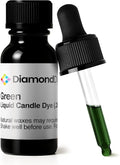Green Liquid Candle Dye (.25 oz) - Made in the USA - Safe and Easy to Use - Pure and Simple Ingredients - Candle Making Supplies for Soy, Paraffin, Palm or Gel Wax - 10 Vibrant Colors to Choose from