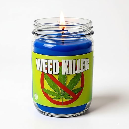Weed Killer Candle by S&M Candle Factory 12oz All Natural Soy Smoke and Odor Eliminating Candle (Removes Cannabis Weed Smoke Smell) Soy Wax 12oz Candle… n