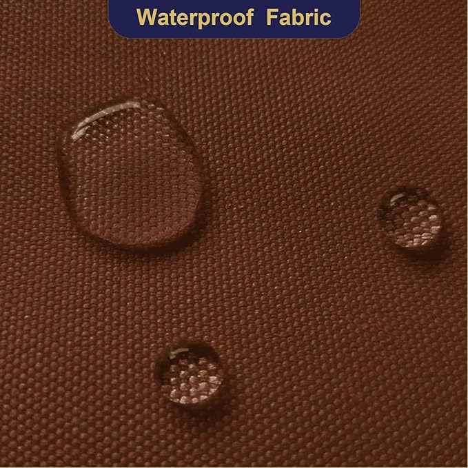 Foreate Waterproof Canvas Fabric by The Yard 600D Upholstery Fabric for Chairs 58" Wide Indoor Outdoor Water Resistant Canvas Polyester Material Sewing DIY Cloth, 8 Yards Brown
