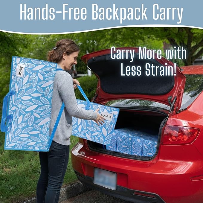 VENO 10 Pack Heavy Duty Moving Bags with Backpack Straps, Zippers & Handles, Extra Large Packing Bags for College Dorm Essentials, Moving Supplies Alternative to Cardboard Moving Boxes
