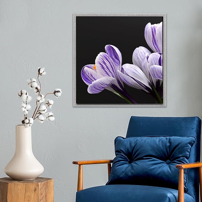 Pixy Canvas Floater Frame 35x35 for 1-1/2 (1.5) inch Deep Canvas Paintings/Canvas Prints/Wood Canvas Panels/Wall Art/Wall Decor/Home Decor/Artwork (Antique Silver, 35 x 35 inch, Square)