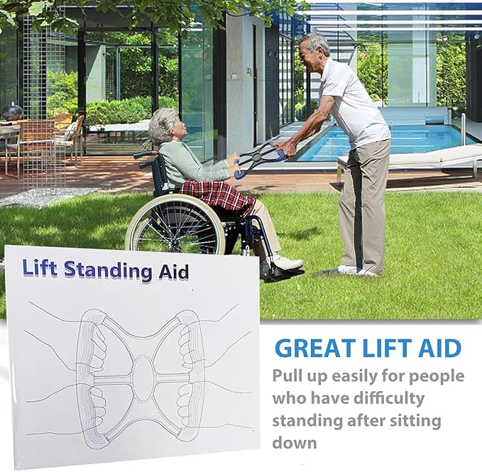 10.8" Standing Aid and Handicap Bar with Non Slip Handles Fall Assist Devices 450 Lbs Weight Capacity, Portable Mobility for Elderly Senior Patients, Disable and Caregivers