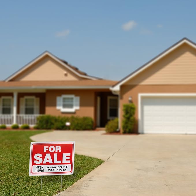 Ram-Pro 9" X 12" Sale Sign for Car and Auto Sales - Rust Free Clear and Visible Text Long Lasting with A Space to Hand Write, (4 Pack)