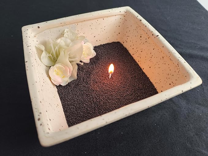 DRMAISON Pearled Candle Wax Sand DIY Kit - 17.6 oz, Black, Non-Toxic&Smoke-Free, Refillable with 30 Wicks, Long-Lasting Flame, Highly Customizable for Wedding, Party&Holiday Decor