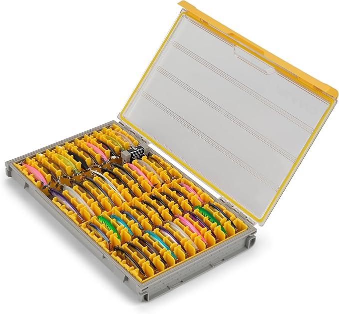 Plano EDGE 3700 Hard Minnow Box, Stores 30-50 Fishing Baits, with Rust-Preventive Rustricor, Dri-Loc Watertight Seal, WaterWick, Transparent DuraView Lid, Storage for Hard Bait and Lures